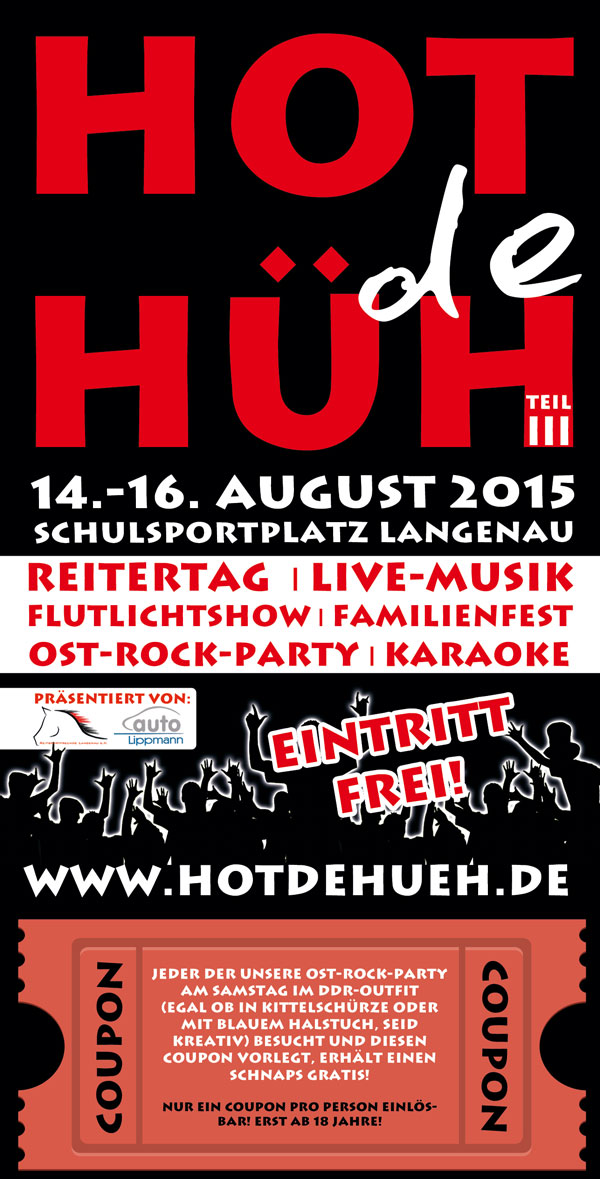 HOT de HÜH Flyer 2015 front